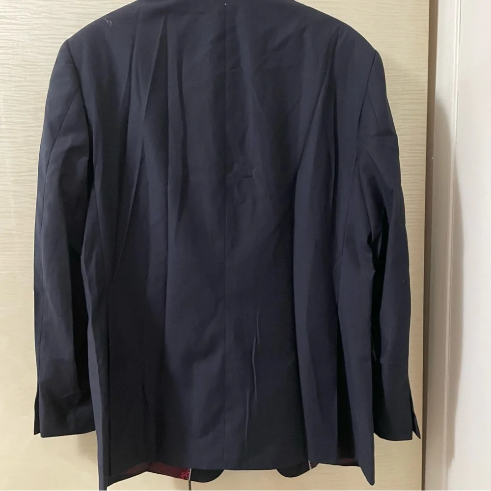 Tailored Men's Dark Navy Sport Coat - Classic Three-Button Blazer